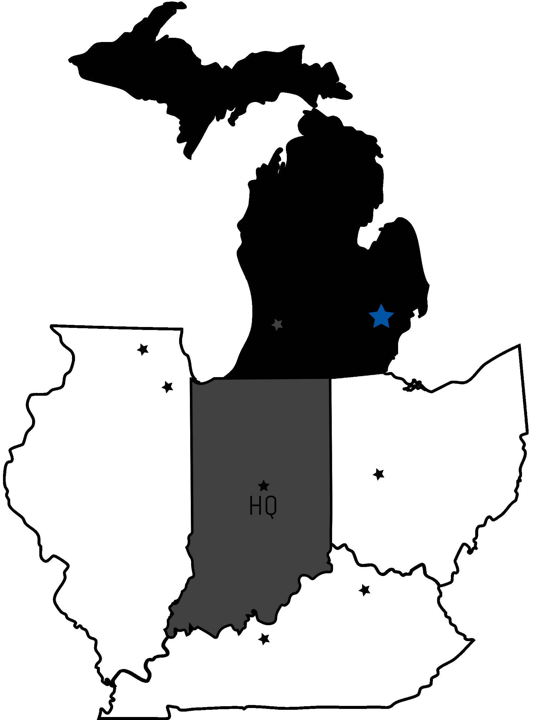 KMC Michigan location map